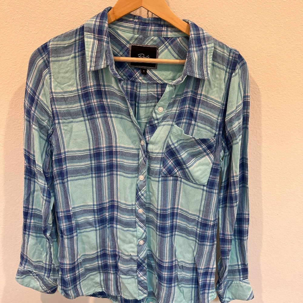 Rails blue flannel
